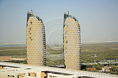 Al Bahr Towers, Abu Dhabi, United Arab Emirates Editorial Stock Photo