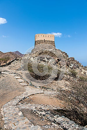 Al Bidiyah Fort in emirate of Fujairah in UAE Stock Photo