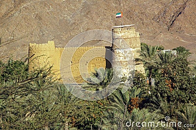 Al Bithna Fort, near Fujaira, Circa 1735 Stock Photo