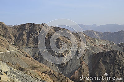 Al Hada Mountain, Al Hada-Taif Road, Saudi Arabia Stock Photo