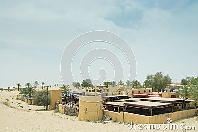 Al Hadheerah desert arabian restaurant view Editorial Stock Photo