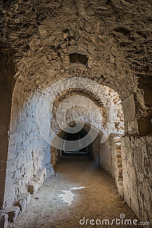 Al Karak kerak crusader castle fortress Jordan Stock Photo