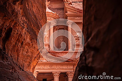 Al-Khazneh or The Treasury in Petra Jordan Stock Photo