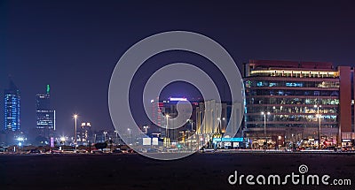 Al Khobar night downown center district, Saudi Arabia Editorial Stock Photo