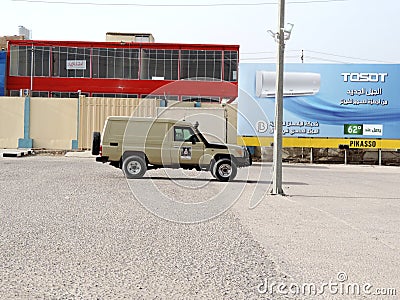 Security outside Al Najaf International Airport, Iraq Editorial Stock Photo