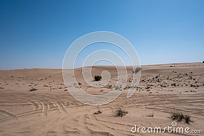 Al Qudra empty quarter seamless desert sahara in Dubai UAE middle east Stock Photo
