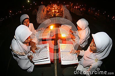 Al quran reading Editorial Stock Photo