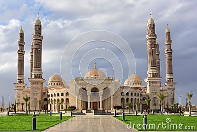 AL-Saleh mosque, Sanaa, Yemen Stock Photo