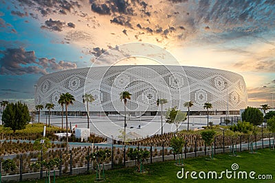 Al Thumama Stadium, one of the venues for the FIFA World Cup 2022 Qatar football tournament Editorial Stock Photo