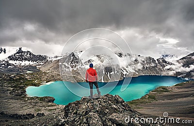 Ala Kul Lake in Kyrgyzstan Stock Photo