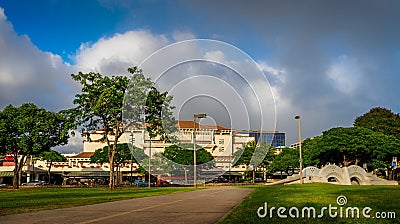 Ala Moana Shopping Center from public park Editorial Stock Photo