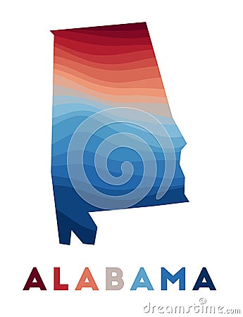 Alabama map. Vector Illustration