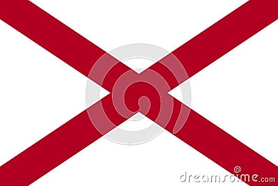 Alabama state flag. United States of America.jpg Vector Illustration