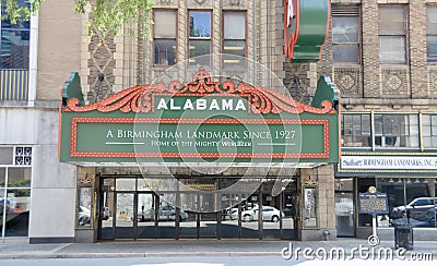 Alabama Theatre Entrance, Birmingham, Alabama Editorial Stock Photo