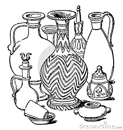Alabaster is a form of silicate that is found in great abundance throughout Europe vintage engraving Vector Illustration