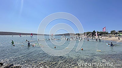 Sea and summer views from Alacati Editorial Stock Photo