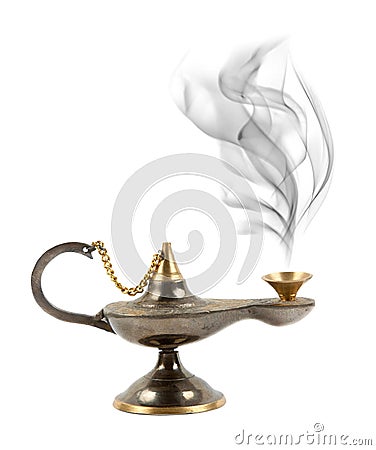 Aladdin magic lamp Stock Photo