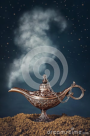 Aladdin magic lamp Stock Photo