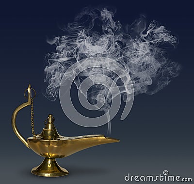 Aladdin's Magic Lamp Stock Photo