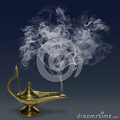 Aladdin's Magic Lamp Stock Photo