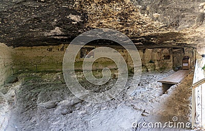 Medieval The Orthodox Christian cave monastery complex of Aladzha Editorial Stock Photo