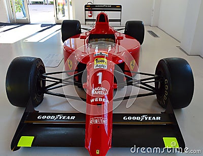 Alain Prost Formula 1 racing car at Modena Ferrari Museum, Italy Editorial Stock Photo