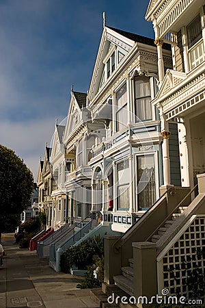 Alamo Houses from the side Stock Photo