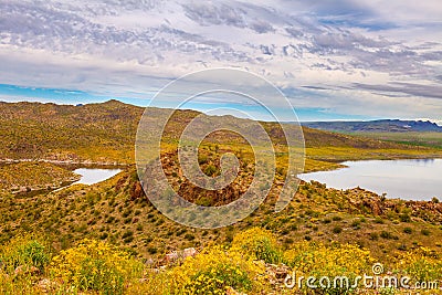 Alamo Lake State Park in Arizona Stock Photo