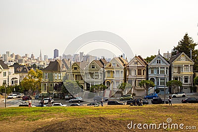 Alamo Square in San Francisco, California Editorial Stock Photo