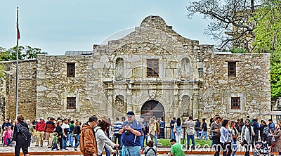 Alamo Tourism HDR Editorial Stock Photo