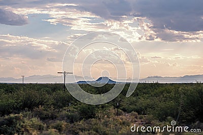 Alamogordo to El Paso Highway 54 Desert Stock Photo