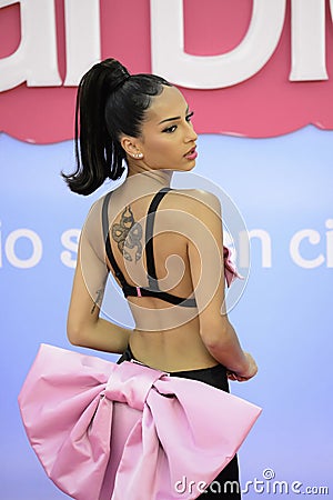 Alana la Hija, make up artist and influencer, attends the private Premiere of the film, Barbie, Madrid Spain Editorial Stock Photo