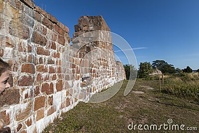 Aland Islands, Finland - July 12, 2019 - Bomarsund Fortress, built by the Russian Empire in 1832 and destroyed during the Crimean Editorial Stock Photo