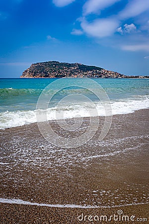 Alanya beach in Turkey Stock Photo