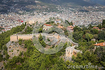 Alanya Castle in Alanya, Antalya, Turkey Stock Photo
