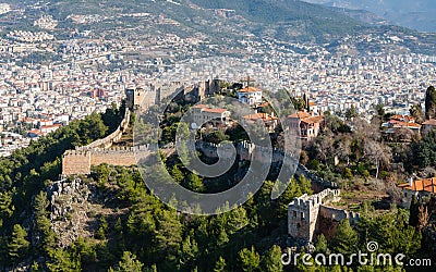Alanya Castle View Editorial Stock Photo