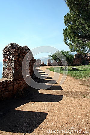 Alanya Castle Wall Stock Photo