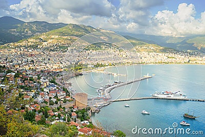 Alanya Cityscape, Turkey Stock Photo