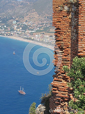 Alanya coast view Stock Photo