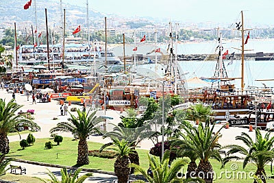 Alanya harbour Editorial Stock Photo