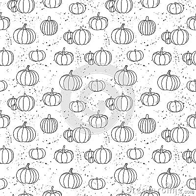 Cute pumpkin design with several autumn pumpkins Vector Illustration