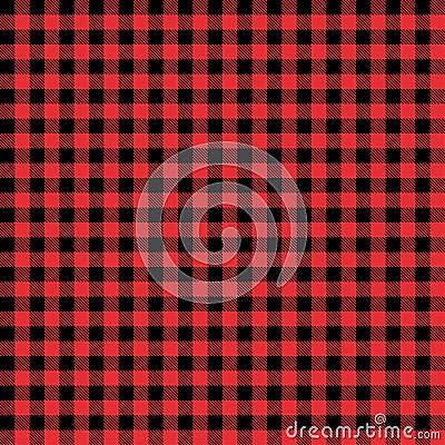 Red and black tartan plaid Scottish Seamless Pattern. Vector Illustration