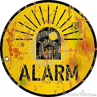 Alarm, alert, danger, warning sign, vector illustration Vector Illustration