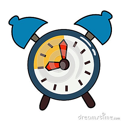 Alarm clock blue. 15 minutes clock icons Vector Illustration