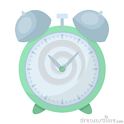 Alarm clock for early Wake up to school. Watch so as not to be late for school .School And Education single icon Vector Illustration