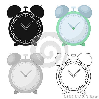 Alarm clock for early Wake up to school. Watch so as not to be late for school .School And Education single icon in Vector Illustration