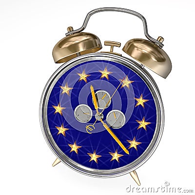 Alarm-clock european union Stock Photo
