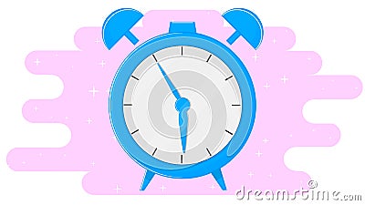 Alarm clock in flat design Vector Illustration