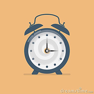 Alarm clock in a flat design. Vector illustration Vector Illustration