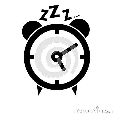 Alarm clock icon, zzz vector icon illustration. Vector Illustration